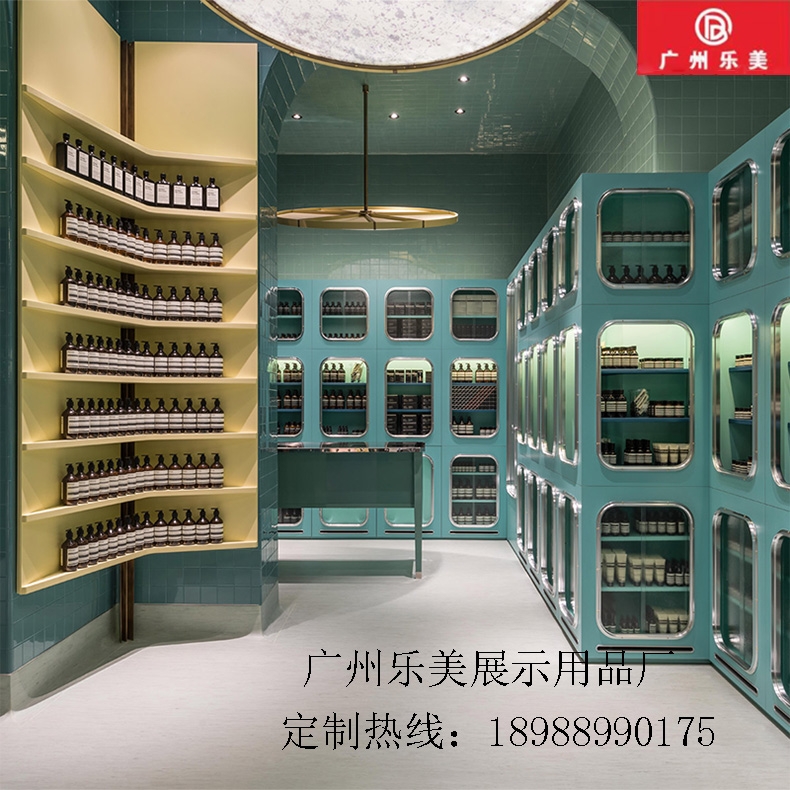 高端简约-店铺定制-洗发水沐浴露化妆品护肤品展示柜展示架